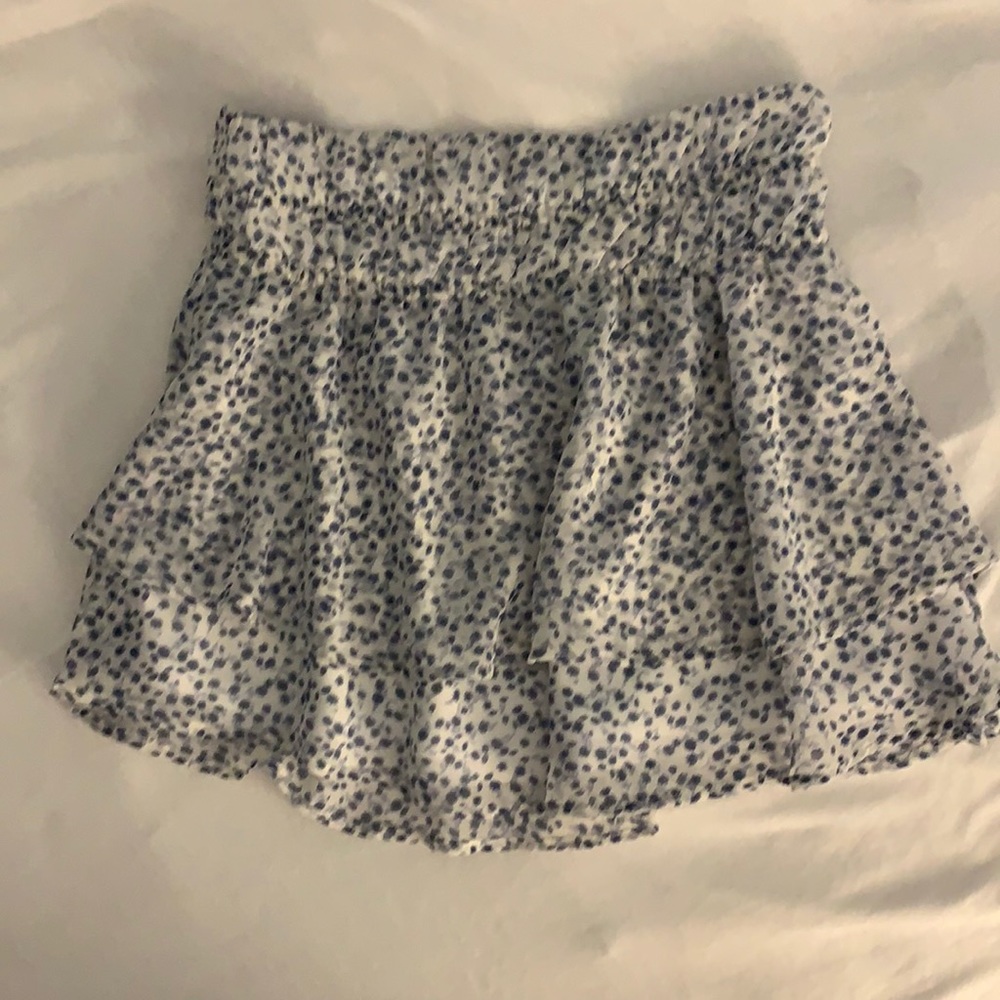 Blue floral mini skirt LeLis